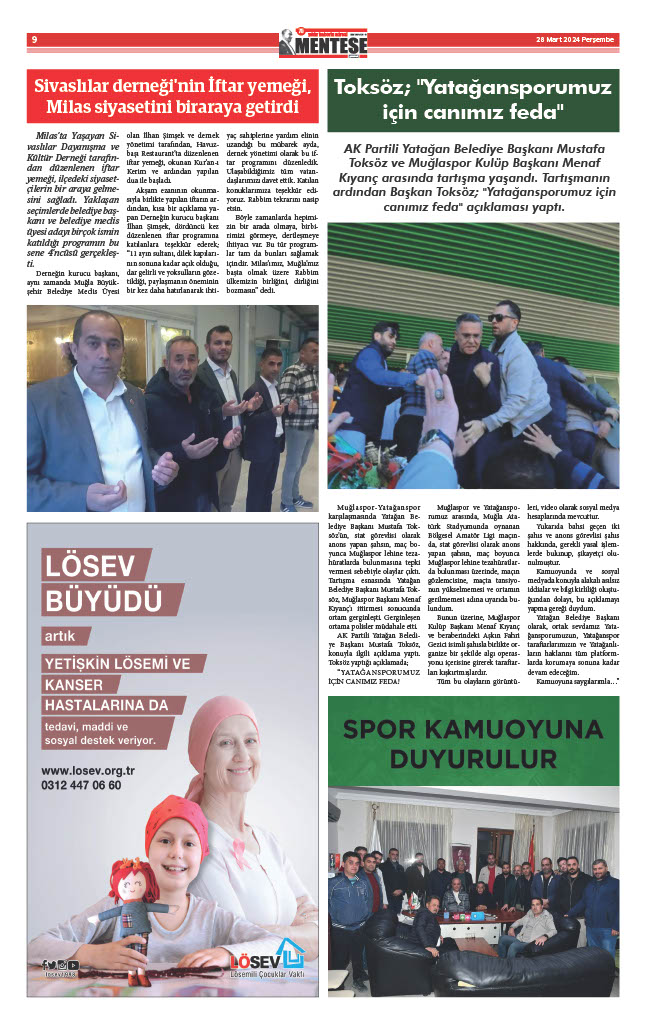 Menteşe Gazetesi 12907.Sayı