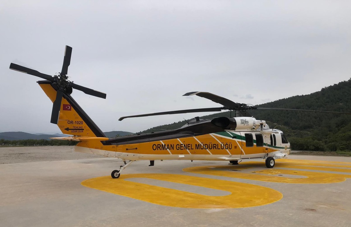 OGM envanterine giren ilk yangın söndürme helikopterlerinin test uçuşu yapıldı