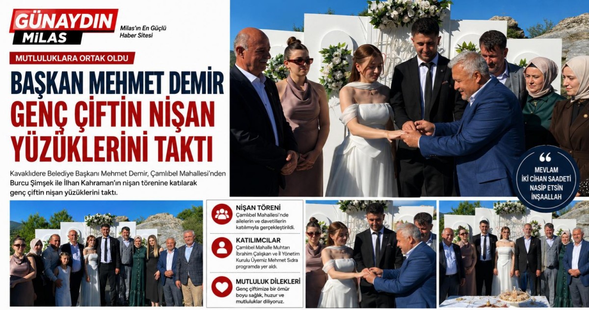  Başkan Mehmet Demir, Genç Çiftin Mutluluğuna Ortak Oldu