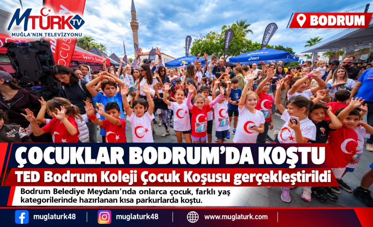 9. Uluslararası Bodrum Yarı Maratonu Çocuk Koşusuyla Başladı