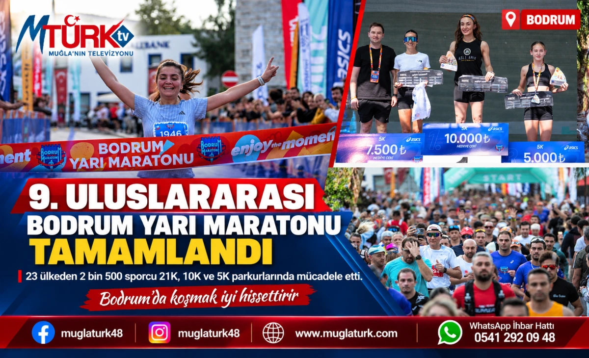 9. Uluslararası Bodrum Yarı Maratonu Tamamlandı