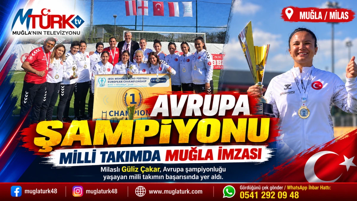 Avrupa Şampiyonluğunda Muğla İmzası: Milaslı Güliz Çakar Tarih Yazan Kadroda