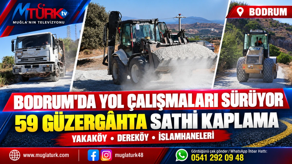 Bodrum’da Sathi Kaplama Çalışmaları Sürüyor