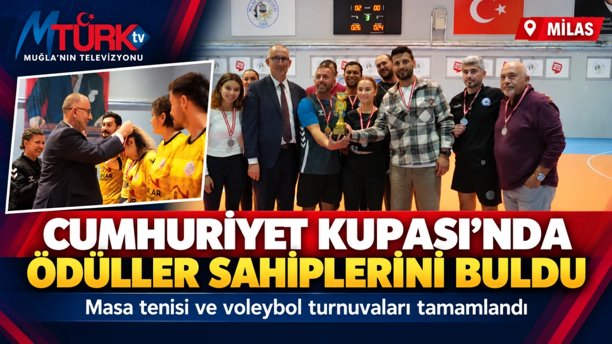 Milas’ta 29 Ekim coşkusu masa tenisi ve voleybol turnuvalarıyla yaşandı