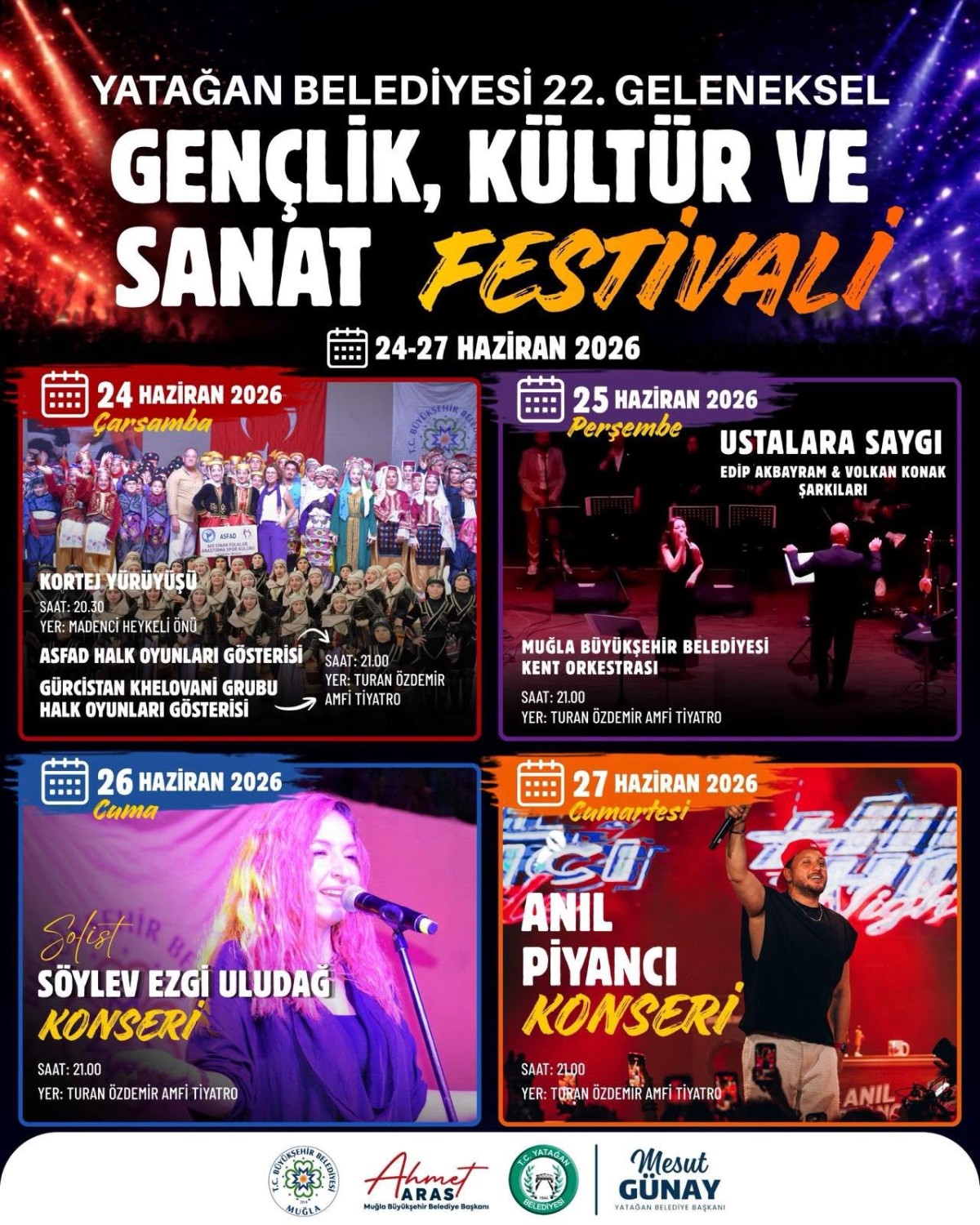 Yatağan’da 22. Gençlik, Kültür ve Sanat Festivali İçin Geri Sayım Başladı