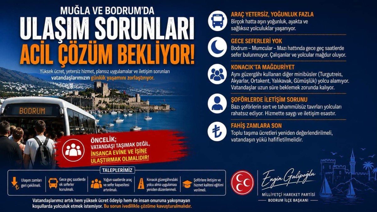 Bodrum’da Ulaşım Sorunları Giderek Derinleşiyor