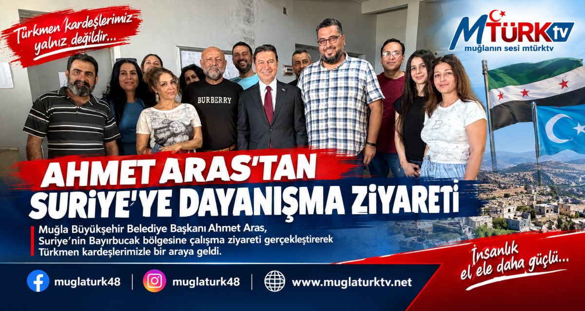 Muğla Büyükşehir'den Suriye Bayırbucak Türkmenlerine Destek